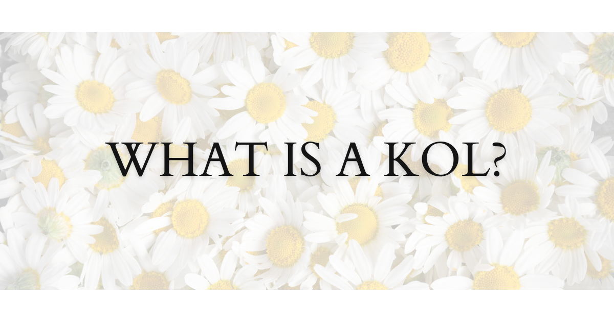 what is a kol? written on flowers